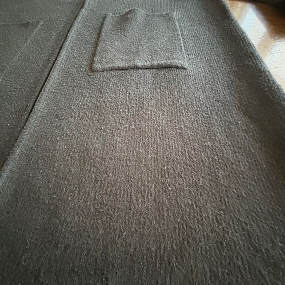 Rain + Rose Wool blend open drape cardigan black and grey size M - Picture 12 of 15